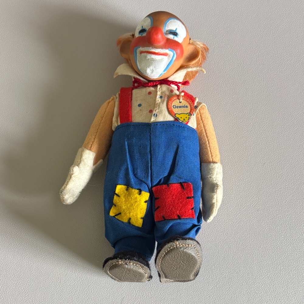 Steiff Colorful Clown Plush Toy Made in Germany